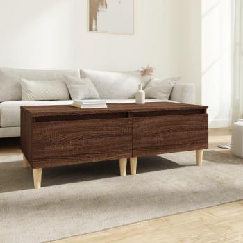 Vidaxl Beistelltische Set, 2 Stück, Braun Eiche, 50x46x35 cm, Holzwerkstoff