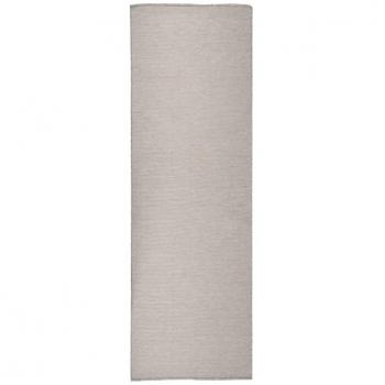 VidaXL Rug, Outdoor Flatweave, 80x250 cm, Color: Taupe