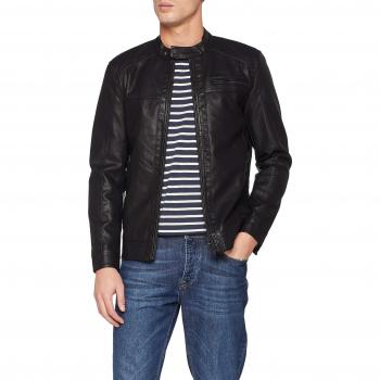 ONLY & SONS Black Faux Leather Jacket