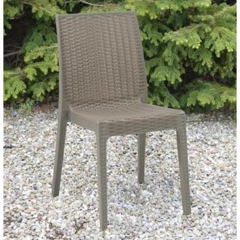 Sedia Giardino Impilabile Selene Tortora Similrattan