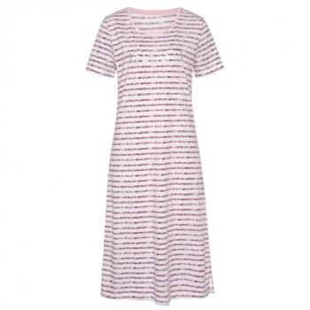 Vivance Dreams Damen Nachthemd mit Seitenschlitzen in Pink und Rot, Gr. 36/38