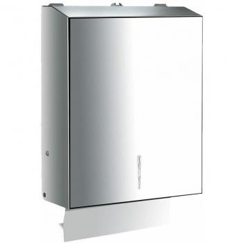 Distributore Carta Igienica Inox 400 Fogli Cromo Serrato