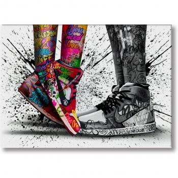 Quadro Sneakers Signorbit in Legno