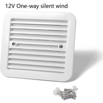 12V/24V RV Side Vent Exhaust Fan Plastic Cooling Waterproof White
