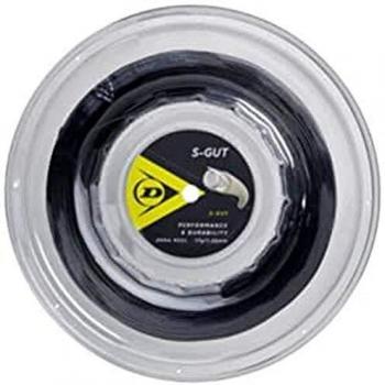 Tennisseil Dunlop 200 m S‑Gut 125 mm Schwarz