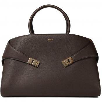 Ferragamo Women's Hug Bicolor Handbag in Brown | 0777258