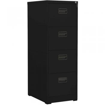 Bureau intérieur armoire de classements acier noir 46×62×133 cm