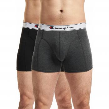 Champion Boxershorts 2er-Pack Parigamba U20003 Schwarz mit Weißem Bund L Herren