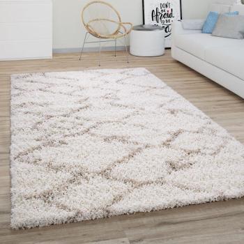 Diamant Chic Shaggy – 120 x170 cm, Tapis Salon Scandinave, Crème