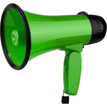 Green Portable Tweeter Loudspeaker with Recording Feature