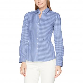 Seidensticker Damen Bluse – Bügelfreie, schmal taillierte Hemdbluse mit Hemdblusenkragen und Kragen-Ausschnitt – Langarm – 100% Baumwolle, Mehrfarbig