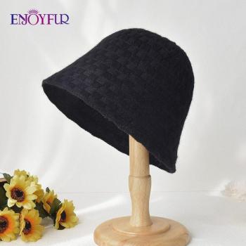 Estilo Urbano Enjoyfur Gorro de Lana Cálido