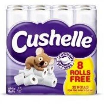 Cushelle Toilet Roll 2 Ply White Pack 32