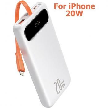 Powerbank Baseus 20000 mAh, rápido 20 W para iPhone 13 y 12 Pro Max