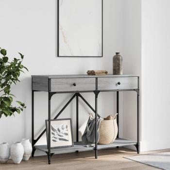 Table console 100x39x78,5 cm gris sonoma en bois d'ingénierie