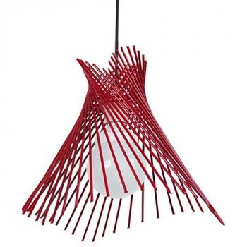 Tosel 11579 – Suspensions urbaines en acier rouge 35×90 cm