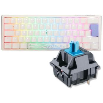 Teclado Mecânico Ducky ONE 3 Classic Mini 60% Hot-swappable Branco Puro