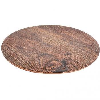 Plateau rond en mélaminé imitation bois Ø285x14 mm L2G Marron 0x1cm