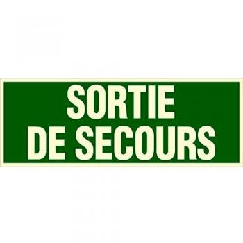 Panneau rigide de sécurité sortie de secours 330x120mm