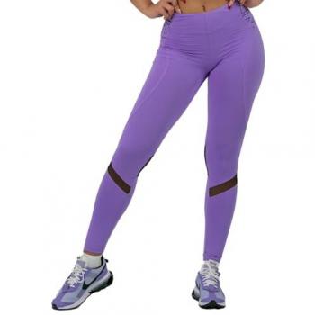 Cintura Cielo Lila: Leggings XS de moda deportiva