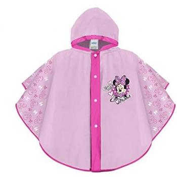 Chubasquero Infantil Minnie Mouse en EVA – Impermeable de Plástico Resistente, Color Rosa, Estampado y Capucha (Ref. 99162)