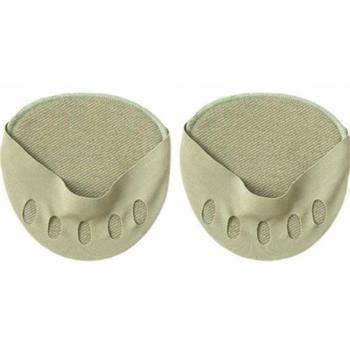 Calcetines de esponja para mujer, de seda, antideslizantes, con diseño de punta abierta, sin talón, invisibles, con cojín en el antepié