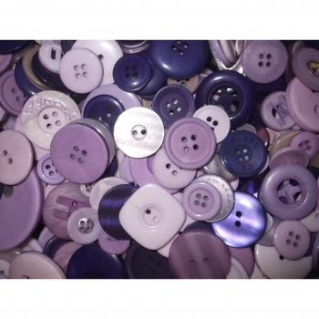 CraftyThings Lilac Blossom 50g Assorted Mixed Buttons