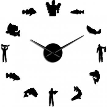 Pescador Moderno: Reloj Mural Sin Marco