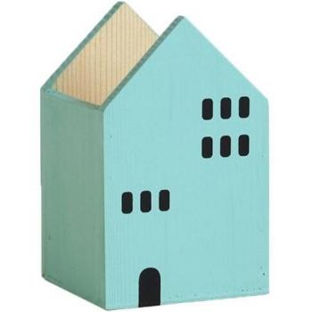 Pot de papeterie « Maison Bois »