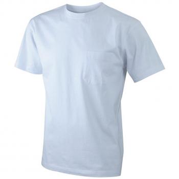 James & Nicholson JN920 Pocket Shirt – White, Size M
