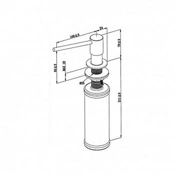 Villeroy et Boch distributeur de savon 250 ml anthracite