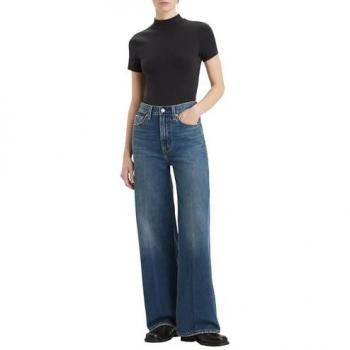 Levi's Ribcage Jeans Larghe Gambe Indaco Vintage 25