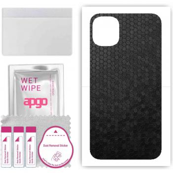 IPhone 11 Black Honeycomb Armor – Transparent Wrap Film