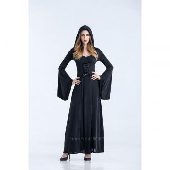Vestido de Manga Larga de Bruja Tenebrosa