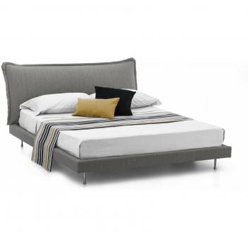 Letto Fisso Dmora Talamo Italia 160x190 Grigio con Testata