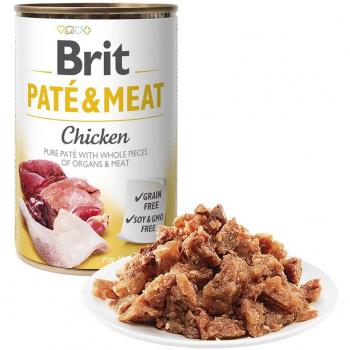 Brit Dog konzerva s kuřecím masem a paštikou 800g
