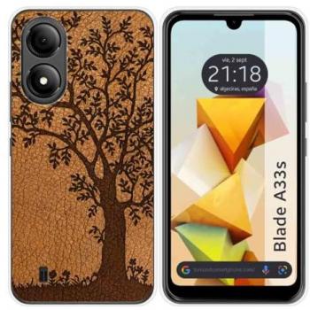 Funda Silicona Zte Blade A33s con Diseño Cuero 03