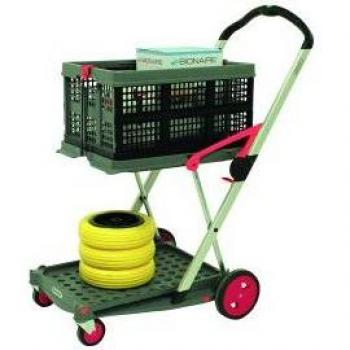 Slingsby Folding Trolley With Folding Box and 2 Shelves W550 x D890 x