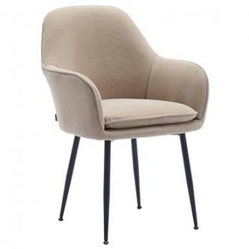 Sillón Pana con Estructura Metálica Negra Mate – Modelo Beige