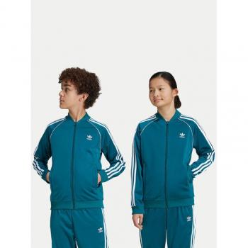 Giacca Felpa Adicolor Verde Ciano – Adidas Originals