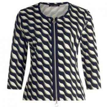 Betty Barclay Giacca Primavera Crema, Blu Scuro & Verde Pastello