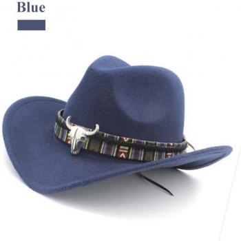 Sombrero de mujer estilo cowboy de lana