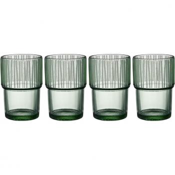Bitz Kusintha Caféglas 38 cl 4er Set grün