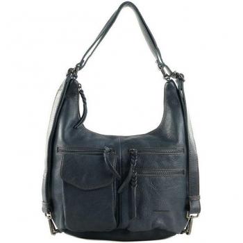 Sac à épaule femme en cuir bleu