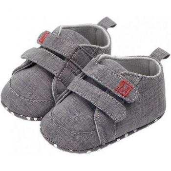 Zapatos de suela plana para bebé, algodón unisex, cinta mágica antideslizante, 0 a 6 meses