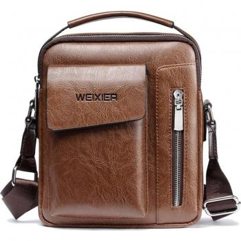 Bolso Mensajero de Cuero PU Retro