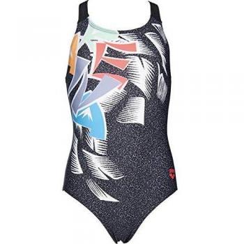 Arena G Funny Letters Jr V Back Costume de Bain Fille