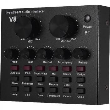 Wireless V8 Audio Interface – USB Sound Card, Headphones, Mic & Phone Cable