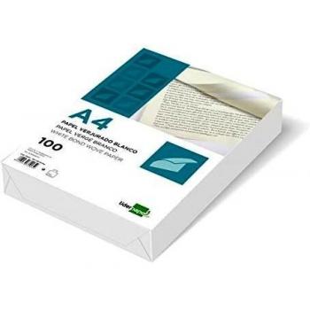 Papel verjurado liderpapel tamaño A4 90g/m2 crema paquete de 100 hojas