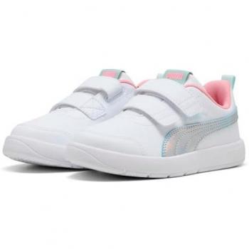 Puma Sneaker Courtflex V3 Space Belle Bianchi-azzurro 34